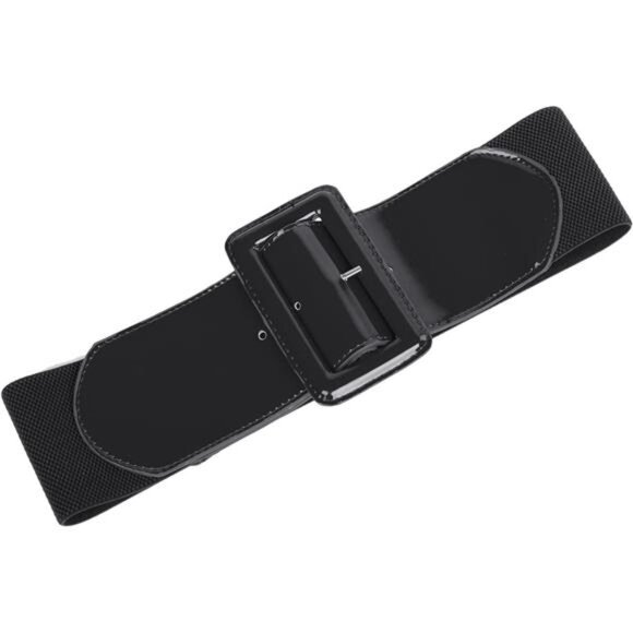 Women's Stretchy Belt 1950s 3 Inch Wide Elastic Belts - Picture 6 of 7